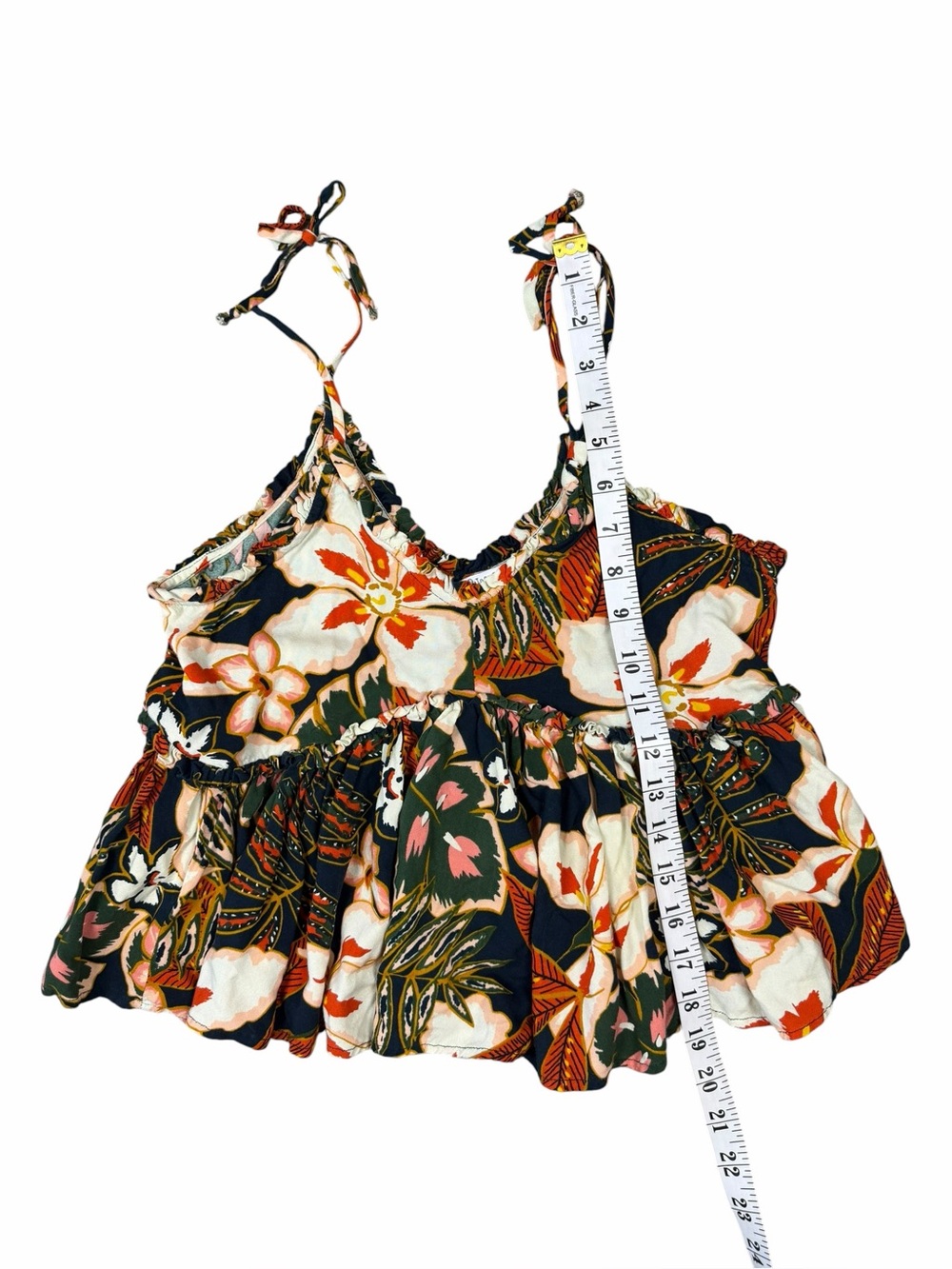 Patrons of Peace Floral Tiered Babydoll Cami Tank Top XS - Picture 5 of 5